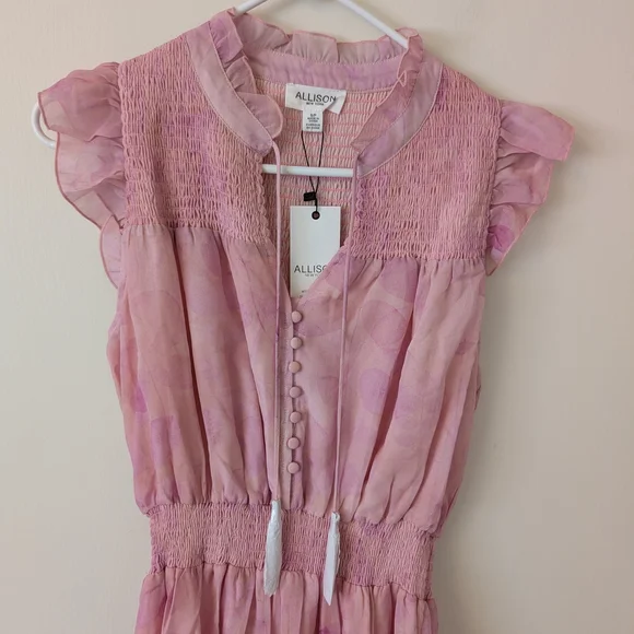 Allison New York Womens Small NWT Pink Dress Coquette Romantic Flirty Fairy - Picture 3 of 6